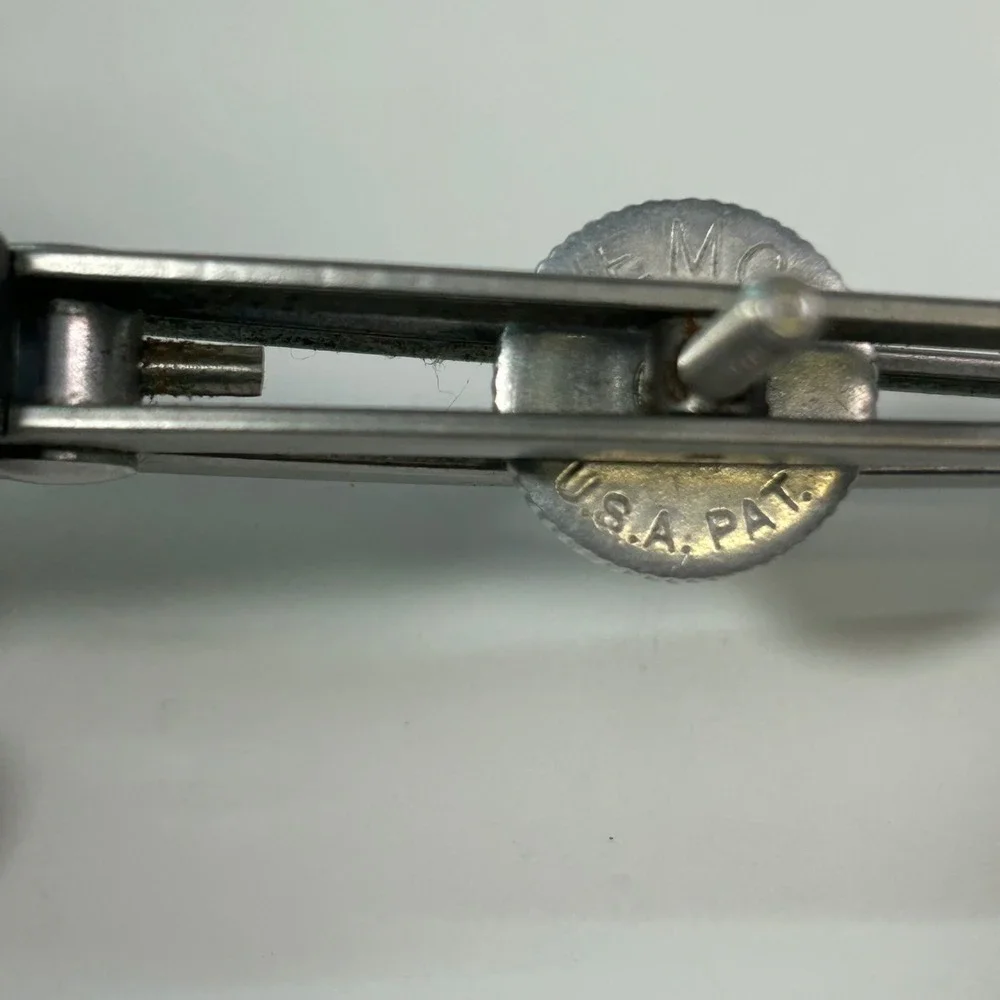 Vemco Model 60 Drafting Compass‎ Silver Metal USA Made Vintage Tool Engineering